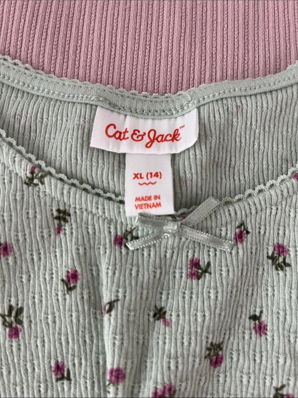 Cat& Jack 3pc Girls Short Sleeve Floral Tshirts Size XL 14